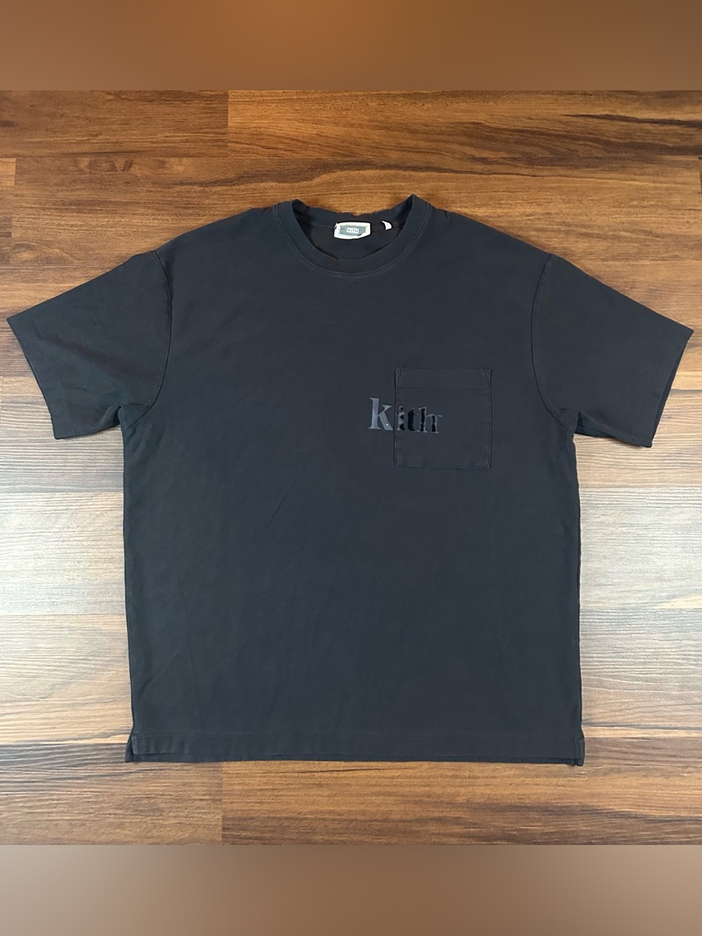Kith Black Short-Sleeve Pocket Logo Tee